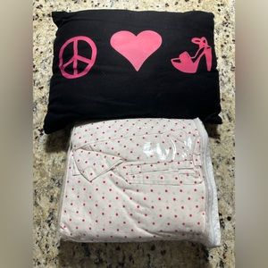 VS twin sheet set and mini PINK pillow